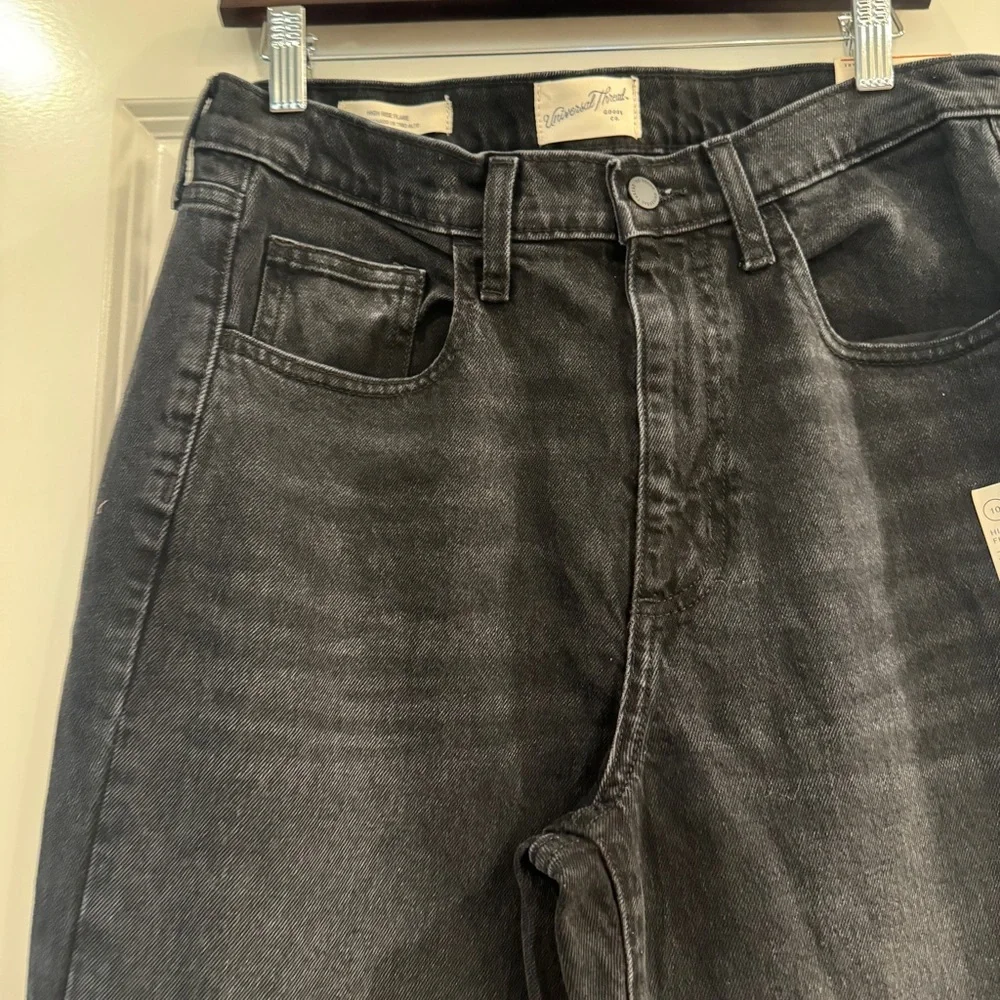 Universal Thread High Rise Flare Pants Black Jeans Size 10 /S Short New NWT - Picture 6 of 12